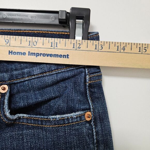 7 FOR ALL MANKIND Dojo Jeans Girls Size 12 (26x14) Blue Crop Denim Boho GUC - Picture 9 of 10